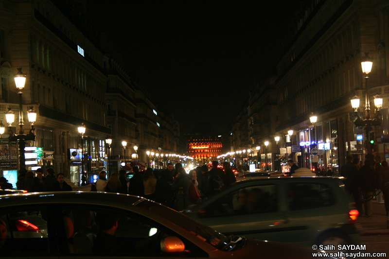 Opera Bulvarı (Avenue de l'Opéra) Fotoğraf Galerisi (Gece) (Paris, Fransa)