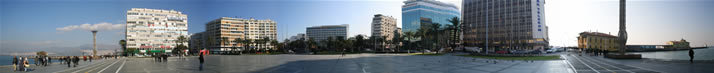 Panorama of Square of Republic Alsancak (Izmir)