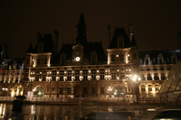 City Hall of Paris (Htel de Ville) Photo Gallery (At Night) (Paris, France)